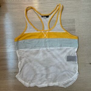 BDG Yellow and White Mesh Tank